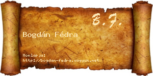 Bogdán Fédra névjegykártya